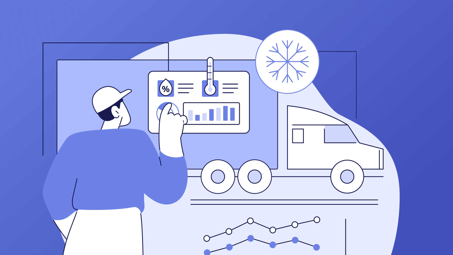 cold chain monitoring trucks logistics worker temperature humidity real-time data platform